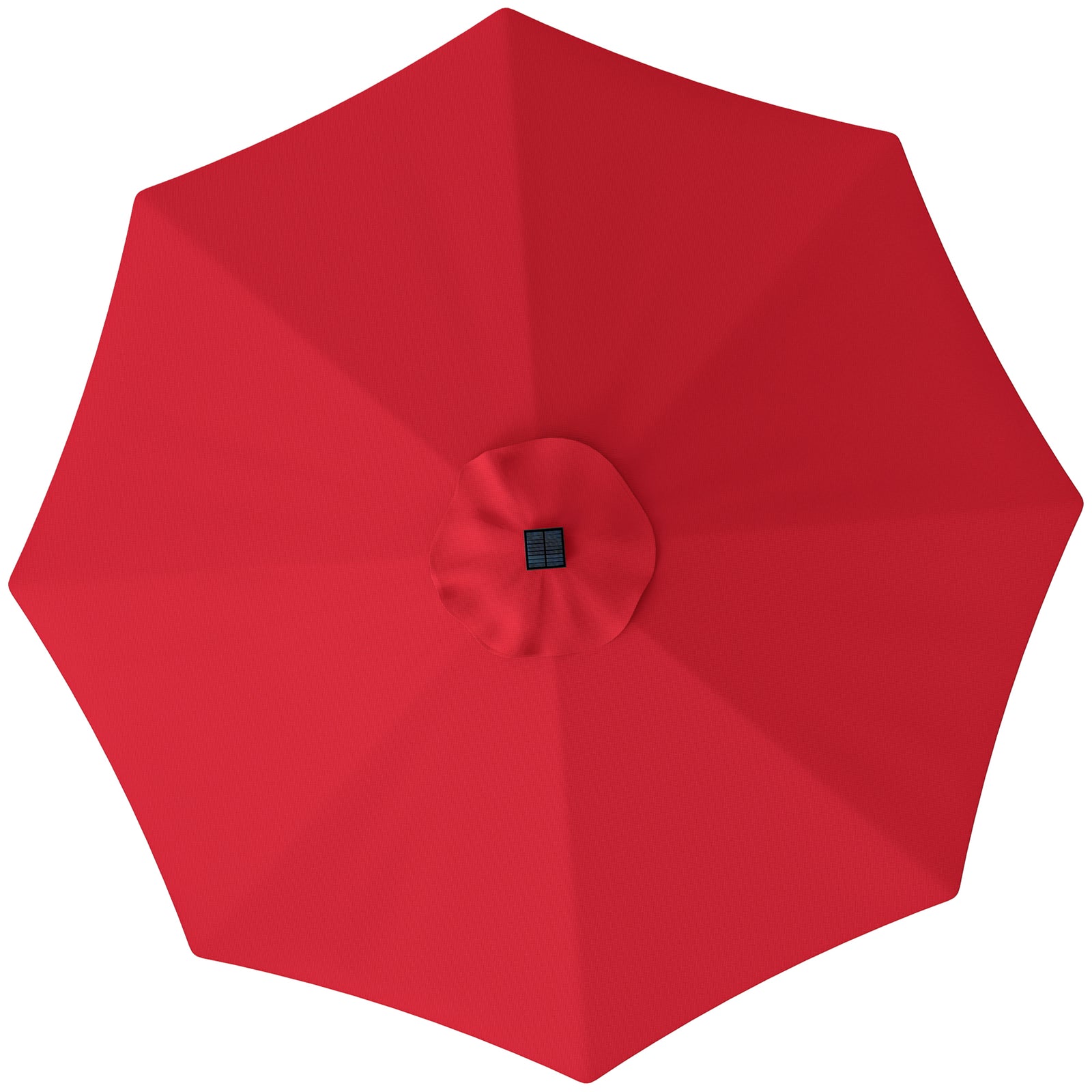 3 m Replacement Parasol Canopy with Top Vent, UPF 50+ Garden Parasol Replacement Canopy, 8 Rib Parasol Cover Replacement Fits Various Frames, Red