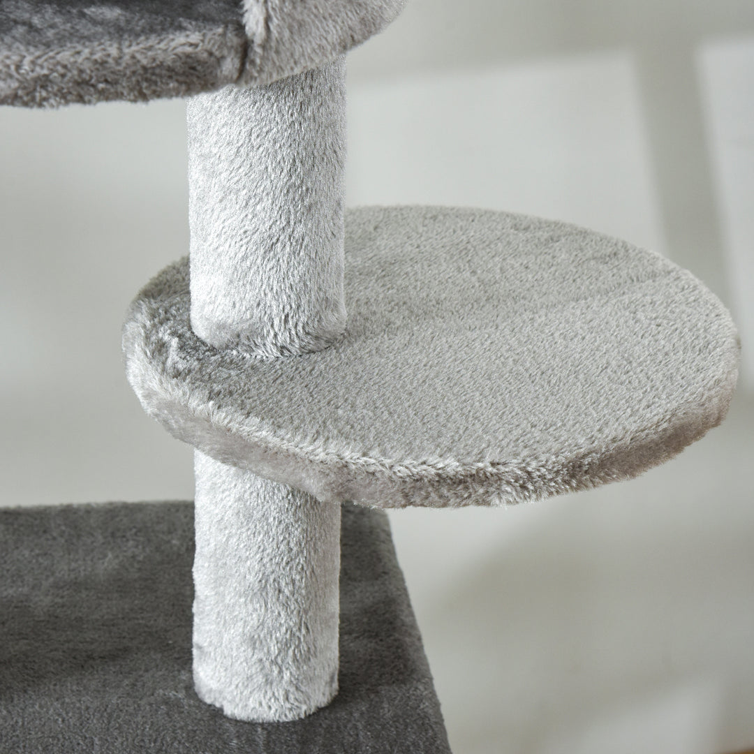 MCL 255cm Floor To Ceiling Cat Tree for Indoor Cats Climber Scratching Post Adjustable Height Play Tower Removable Cover Grey