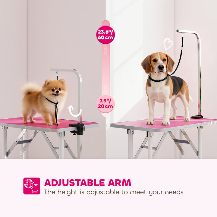 32" Foldable Dog Grooming Table Pet Drying Beauty Table Adjustable Fix