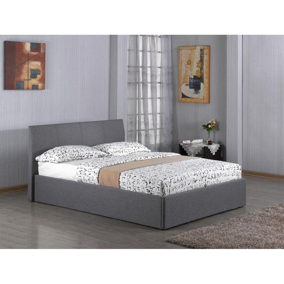Fusion Fabric Storage King Size Bed Grey