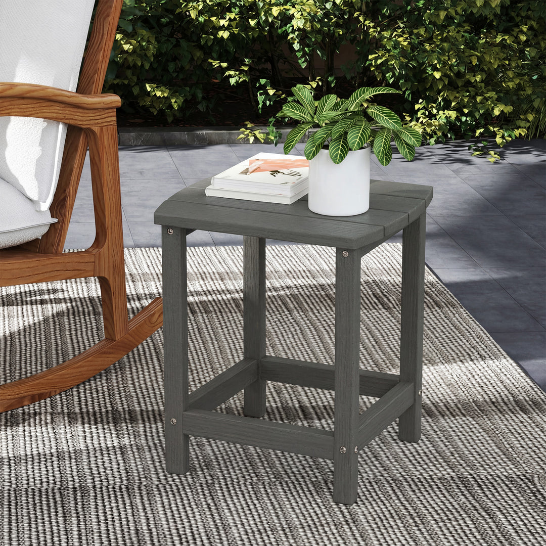 Outdoor Side Table, Garden Coffee Table, All-Weather Adirondack Side T