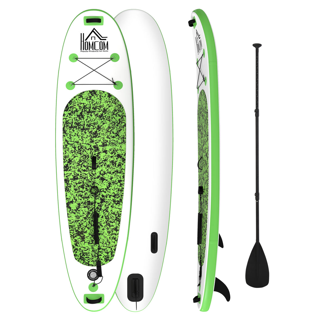 MCL Inflatable Stand Up Paddle Board, 10' x 30" x 4", Non-Slip SUP, with ISUP Accessories, Hand Pump, 3 Fins, Adj Paddle for Youth Adult Beginners/Experts