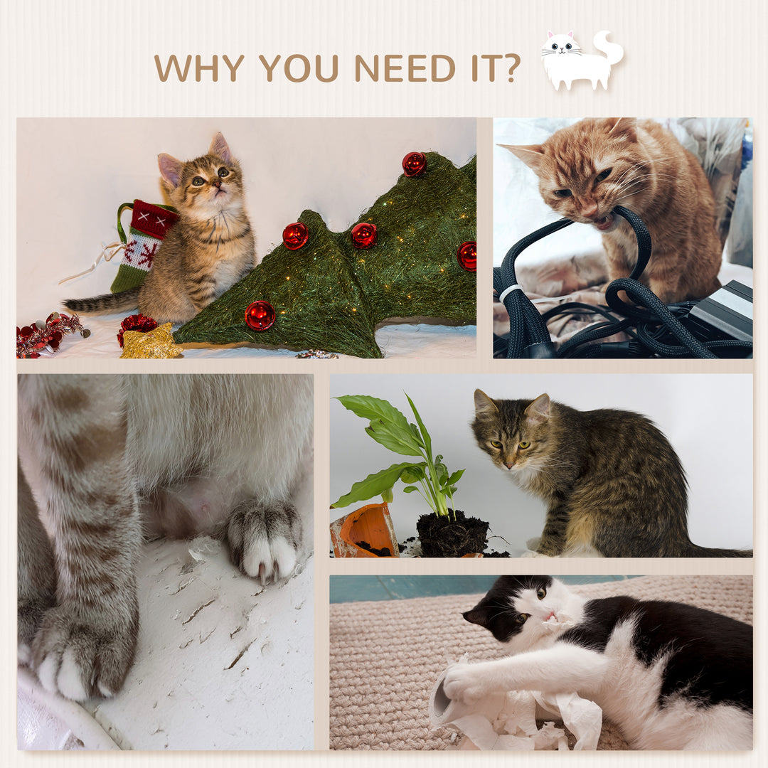 3PCs Wall-Mounted Cat Shelves, with Jumping Platforms, Hammock, Scratching Post - Oak Tone