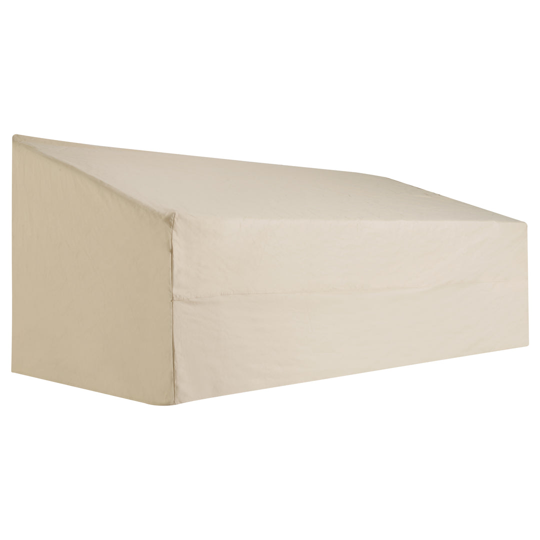 600D Oxford Cloth Garden Furniture Cover Waterproof, 3 Seater Sofa Protector for Patio, Outdoor, Beige, 218 x 111 x 63-101 cm