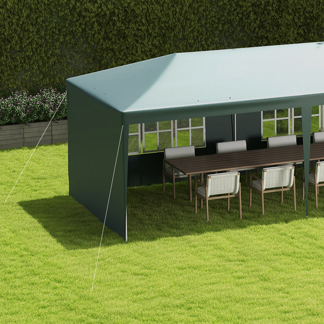 Garden Gazebo Marquee Party Wedding Tent Canopy (9m x 3m) - Green