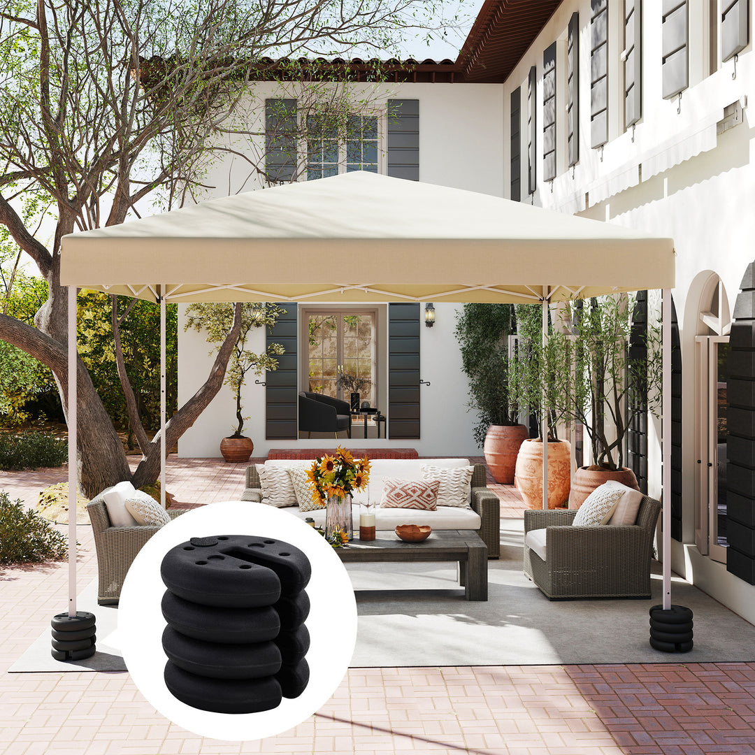 MCL Pop up Canopy Weight Set of 4, Heavy Duty Sand Fillable Tent Leg Weights for Marquee Party Tent Canopy, Total 20kg