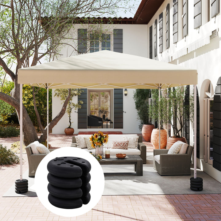 MCL Pop up Canopy Weight Set of 4, Heavy Duty Sand Fillable Tent Leg Weights for Marquee Party Tent Canopy, Total 20kg