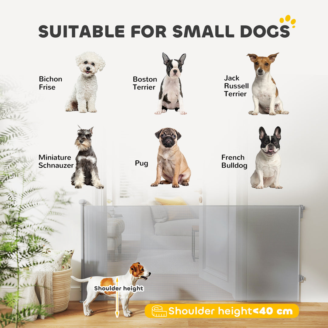 Retractable Stair Gate Extends Up to 180 cm Wide, Dog Gate for Doorways, Stairways, Hallways, Grey