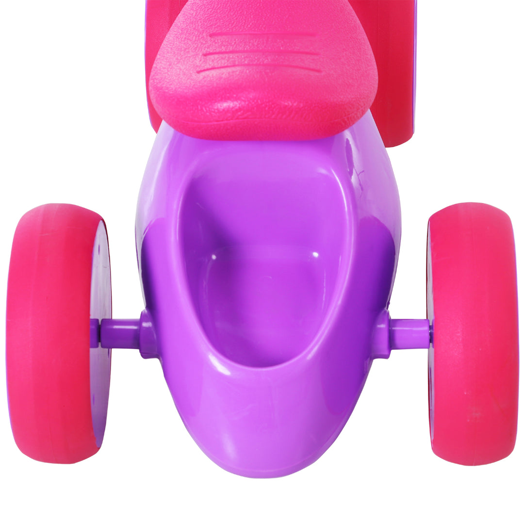 MCL Baby Balance Bike Toddler Training Walker Smooth Rubber Wheels Ride on Toy Storage Bin Gift for Boys Girls Violet Fuchsia