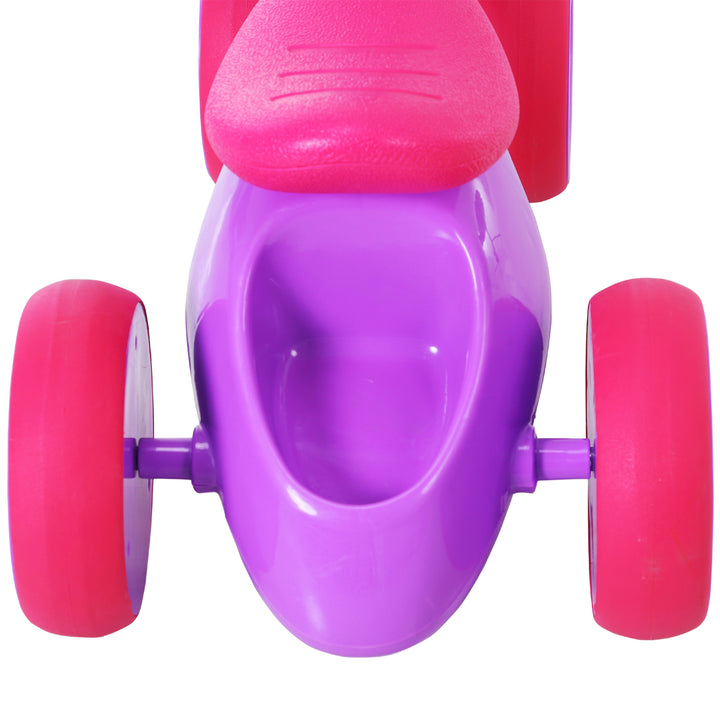 MCL Baby Balance Bike Toddler Training Walker Smooth Rubber Wheels Ride on Toy Storage Bin Gift for Boys Girls Violet Fuchsia