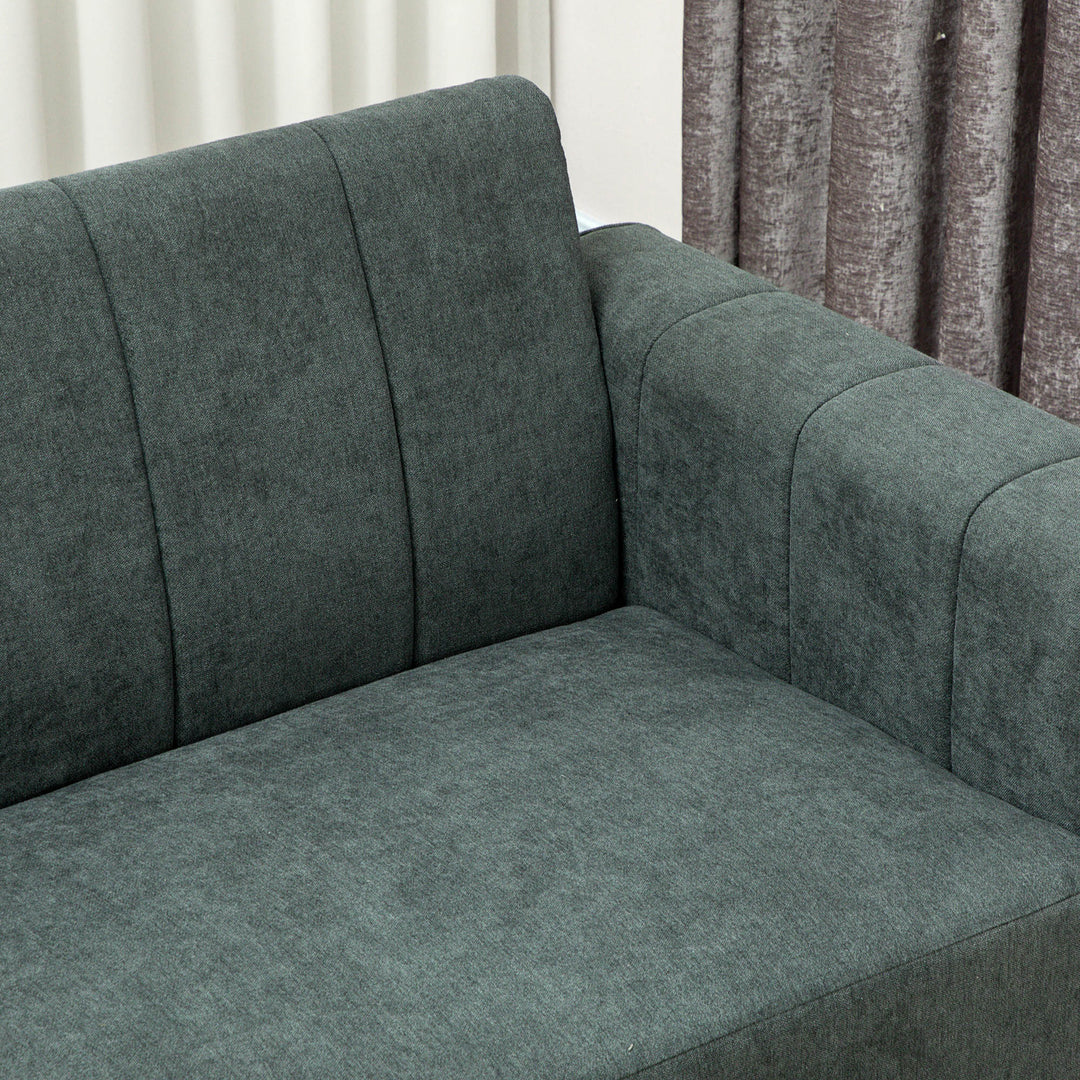 Three-Seater Relaxed Modern Sofa - Grey