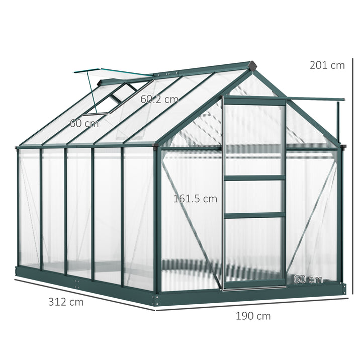 Outsunny Aluminium Frame Greenhouse Large Walk