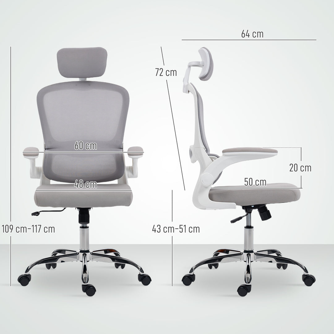 MCL Mesh Back Office Chair, with Lumbar Support - Grey