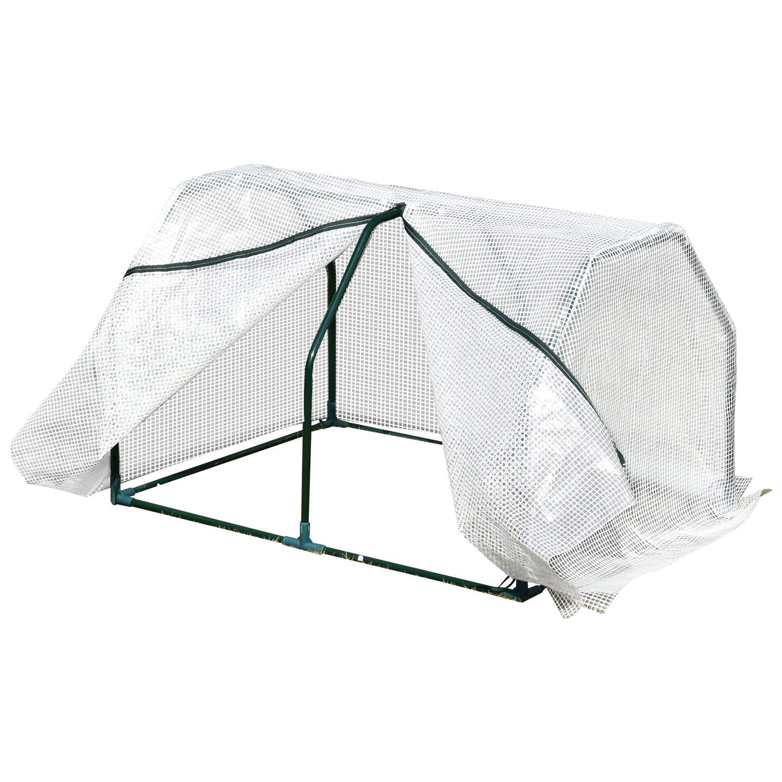 Mini Greenhouse Grow House PVC Cover Steel Frame White 99L x 71W x 60H cm