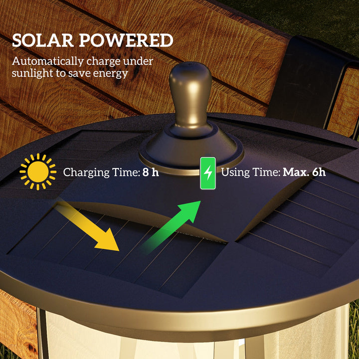 Solar Lamp Post Light, 1.3 M LED Outdoor Street Light, Waterproof IP44 for Patio, Garden, Pathway, Cool White