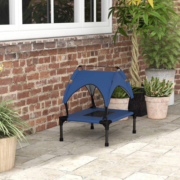 Cooling Raised Pet Bed w/ Washable Breathable Mesh, for Mini Small Dogs, 61 x 46 x 63cm - Dark Blue