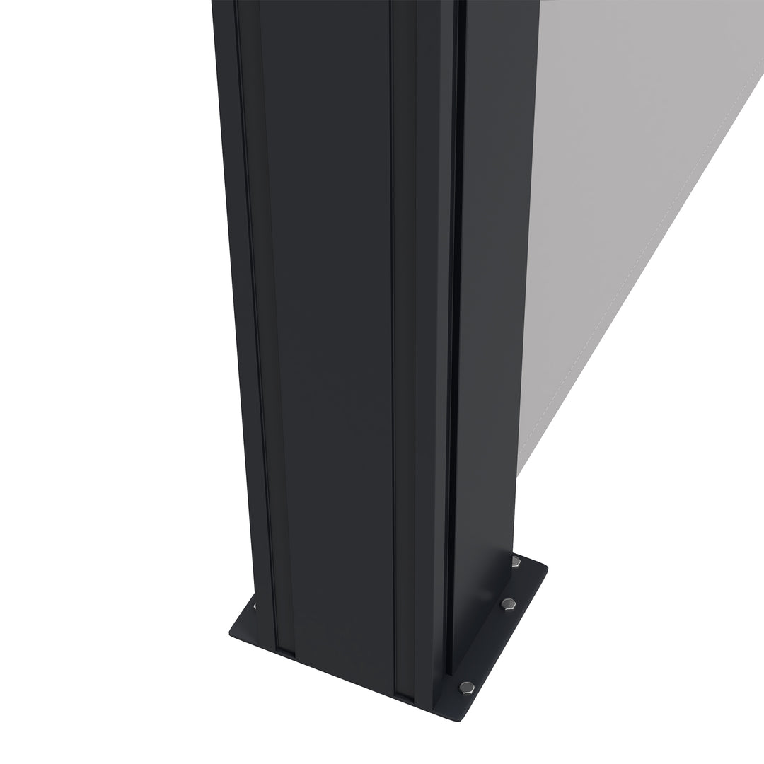 Retractable Side Awning, Outdoor Privacy Screen for Garden, Hot Tub, Balcony, Terrace, Pool, 400 x 180cm, Light Grey