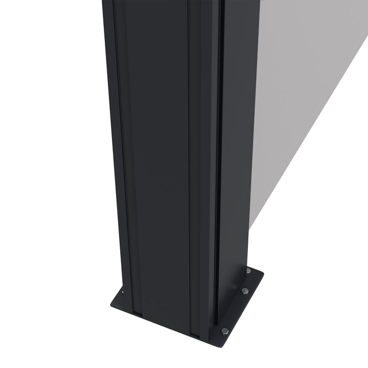 Retractable Side Awning, Outdoor Privacy Screen for Garden, Hot Tub, Balcony, Terrace, Pool, 400 x 180cm, Light Grey