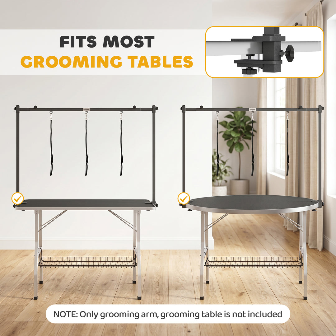 Dog Grooming Arm Adjustable H-Shape Dog Grooming Table Arm with Clamp 