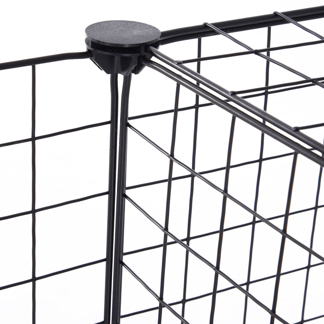 DIY Pet Playpen Metal Wire Fence 12 Panel Enclosure Indoor Outdoor Guinea Pig Bunny Small Animals Cage Black
