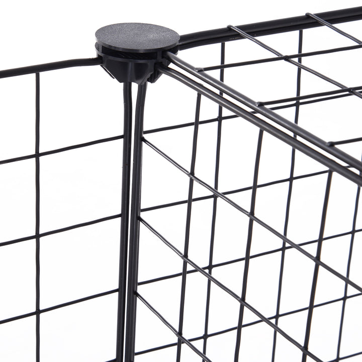 DIY Pet Playpen Metal Wire Fence 12 Panel Enclosure Indoor Outdoor Guinea Pig Bunny Small Animals Cage Black