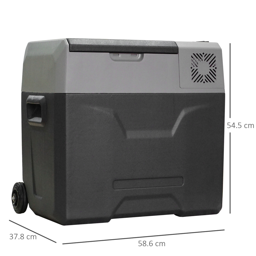 Car Refrigerator, Portable 12/24V 50 Litre Compressor Fridge Freezer, Electric Cooler Box for Camping, Travel, Picnic, Down to -20℃