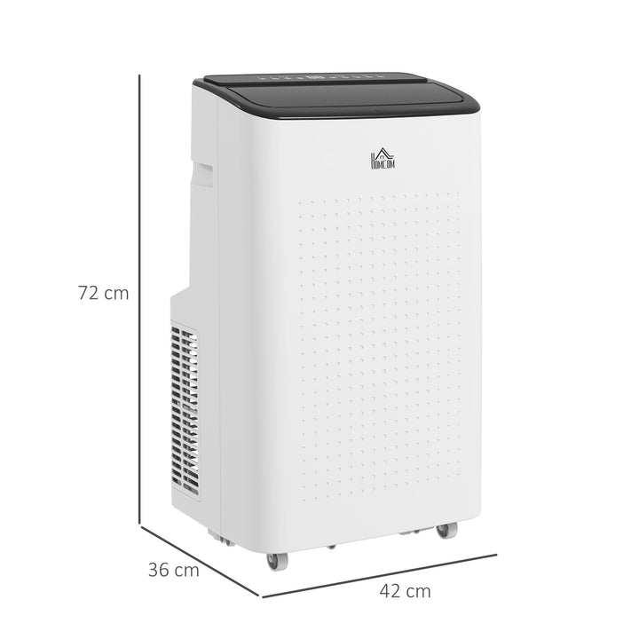 HOMCOM 12,000 BTU Mobile Air Conditioner for Room up to 26m², Smart Home WiFi Compatible, with Dehumidifier, Fan, 24H Timer | Aosom UK