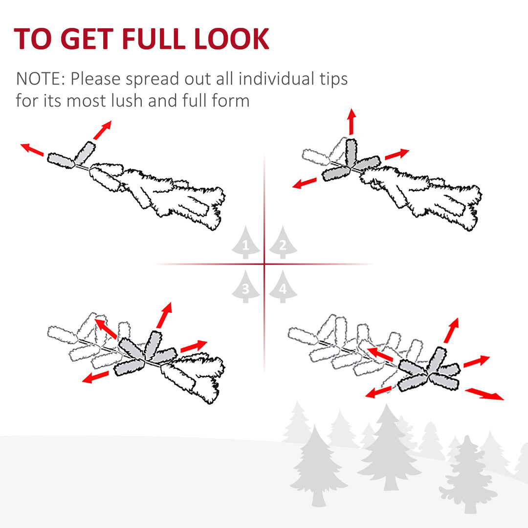 MCL 5FT Multicoloured Artificial Christmas Tree w/ Fibre Optic Lights Pre-Lit Modes Metal Stand Star Holder Home Seasonal Decoration