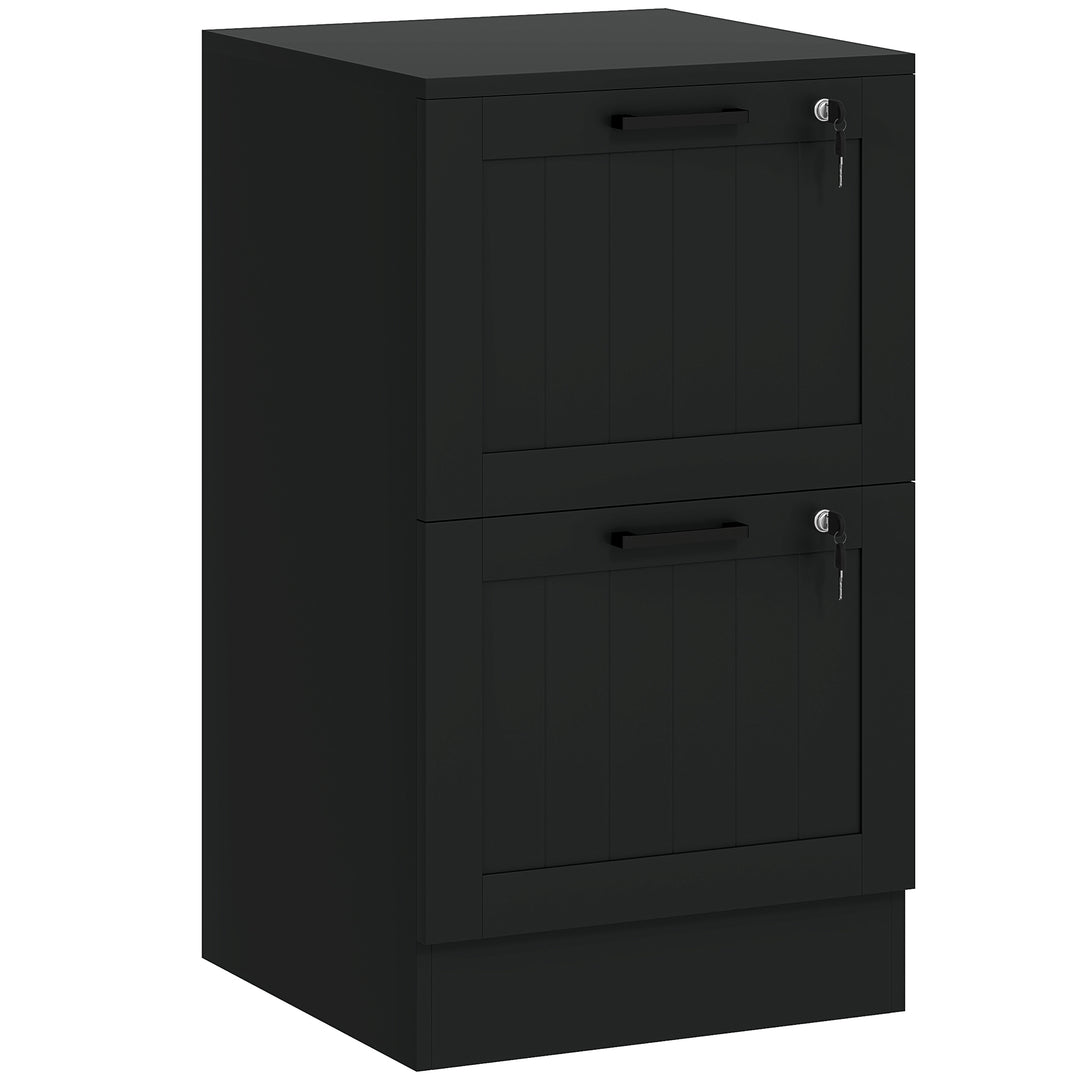 2 Drawer Filing Cabinet with Lock, Office Storage Cabinet with Adjusta