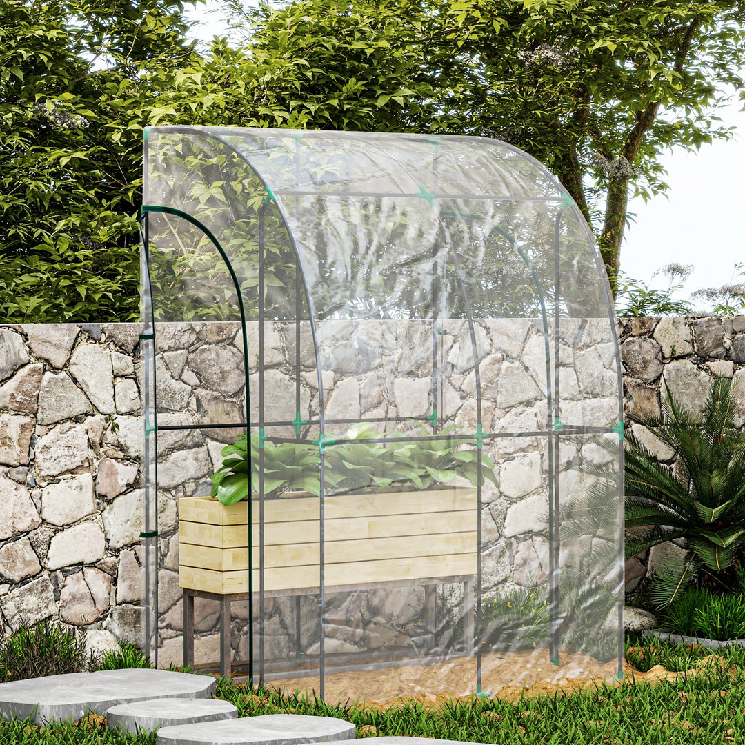 143cm x 118cm Walk-In Lean To Greenhouse, with Accessories
