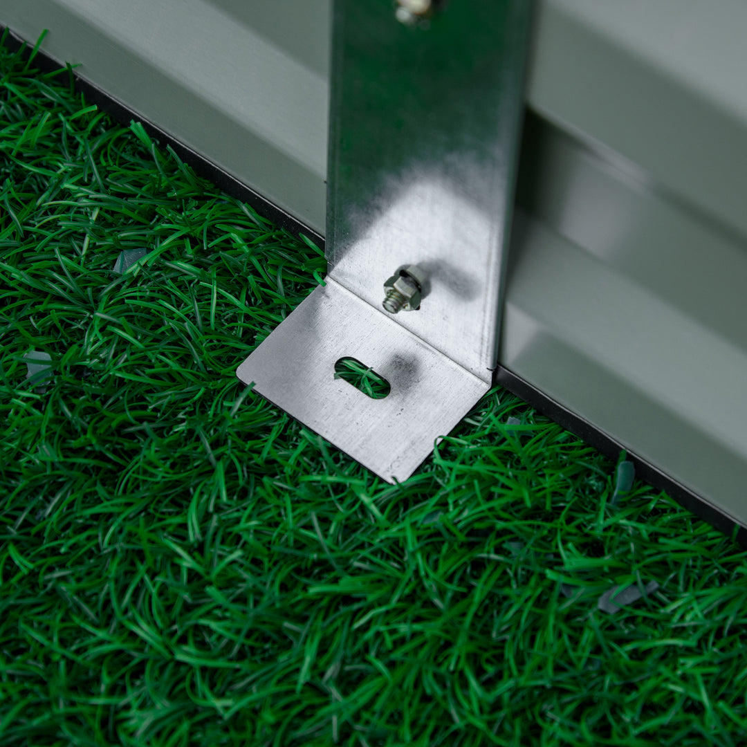 MCL Metal Raised Garden Bed Planter Box Outdoor Planters for Growing Flowers, Herbs, Grey, 241x90.5x30cm