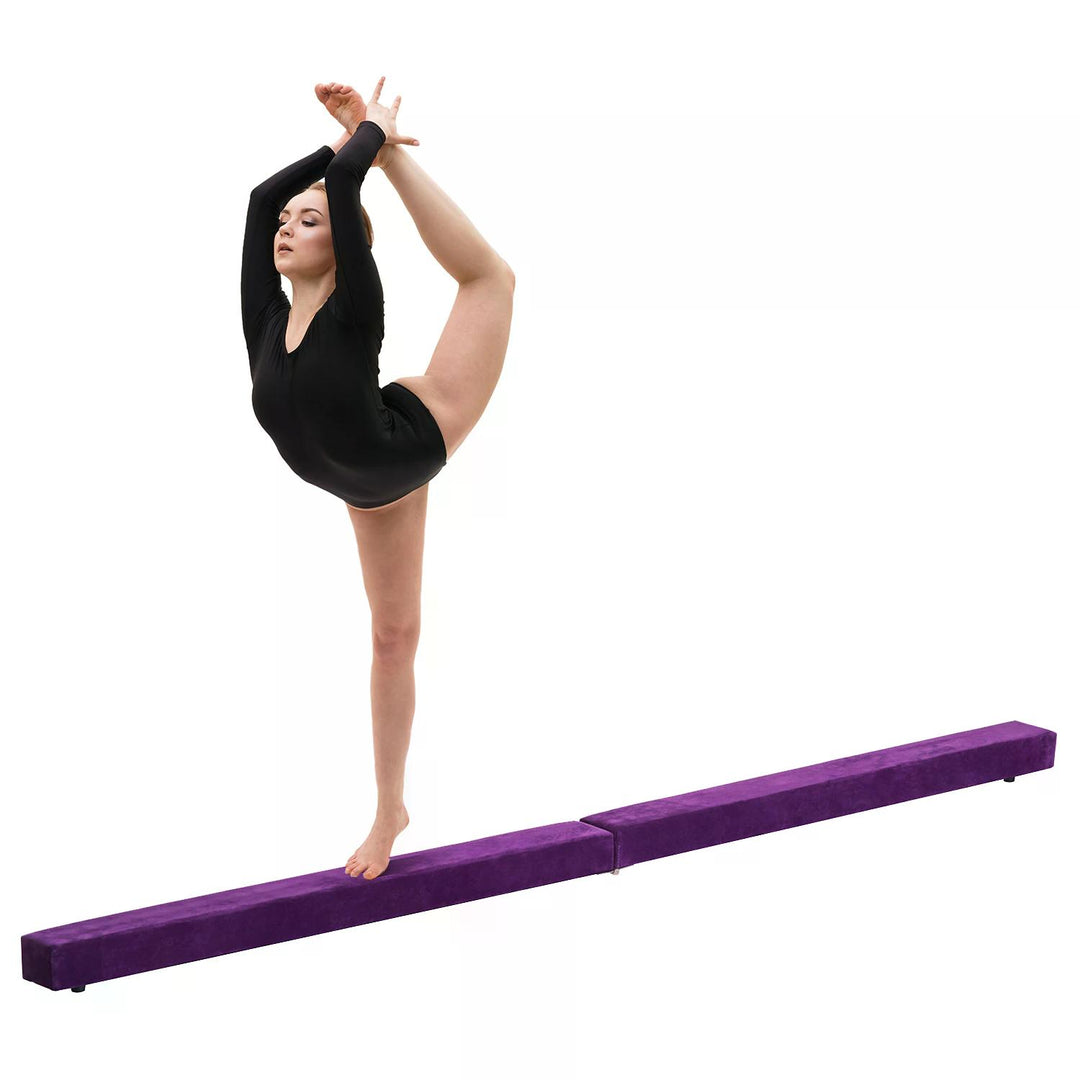 HOMCOM Balance Beam Trainer, 2.4 m-Purple | Aosom UK