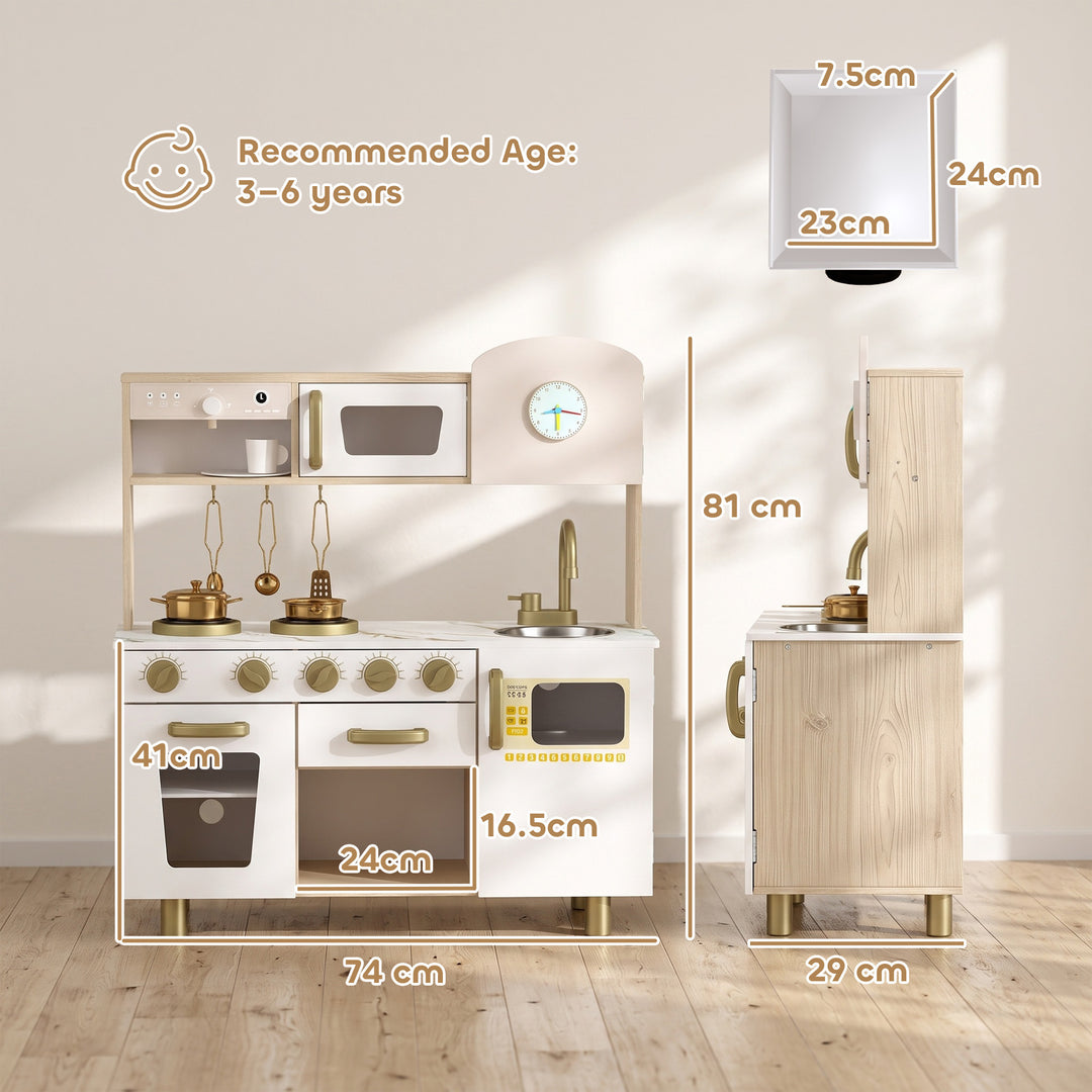 Play Kitchen, Kids Kitchen Playset with Rotating Coffee Machine - view 3