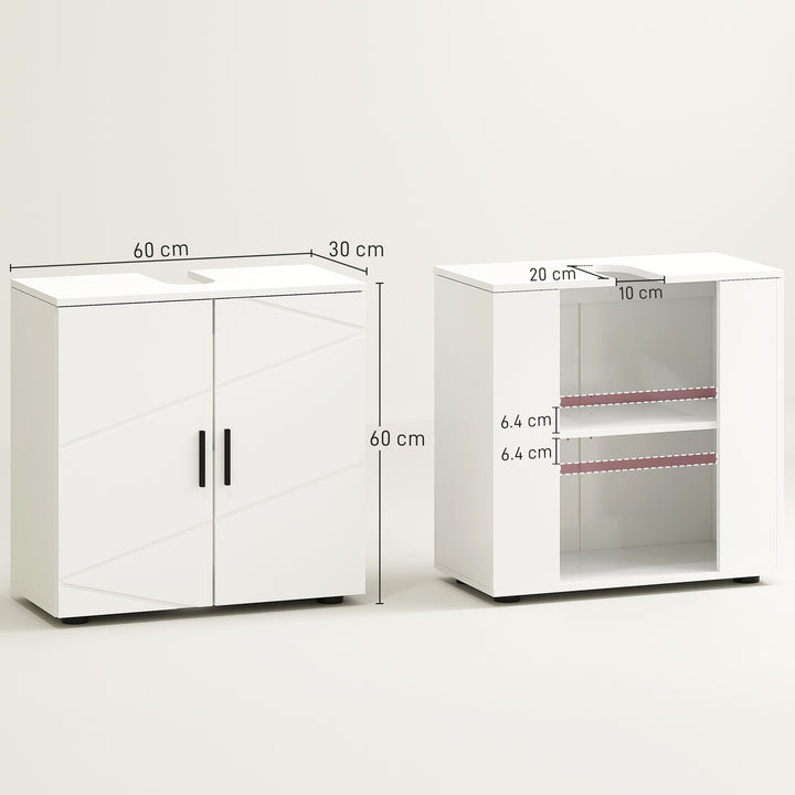 Under Sink Cabinet with Shelf - White