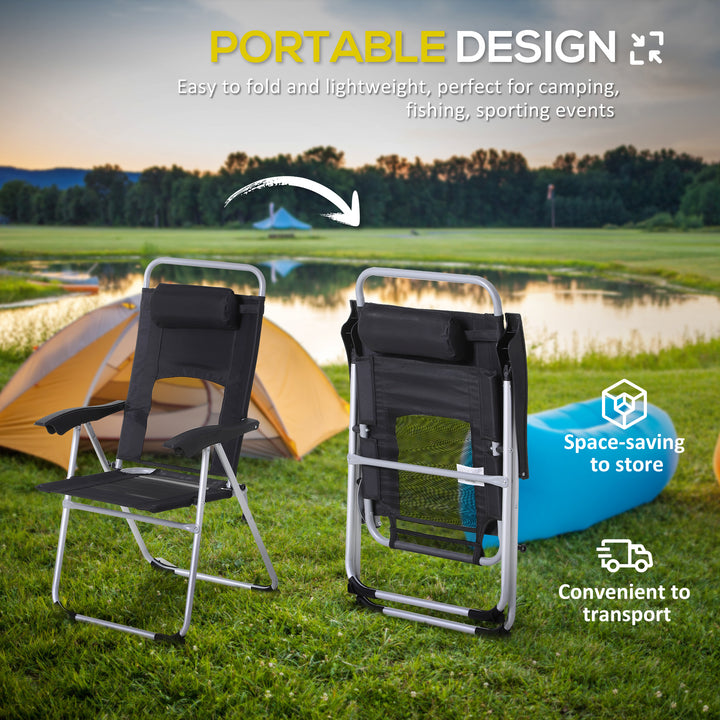 3 Piece Folding Camping Table and Chairs Set, Backpacking Chairs with Portable Table