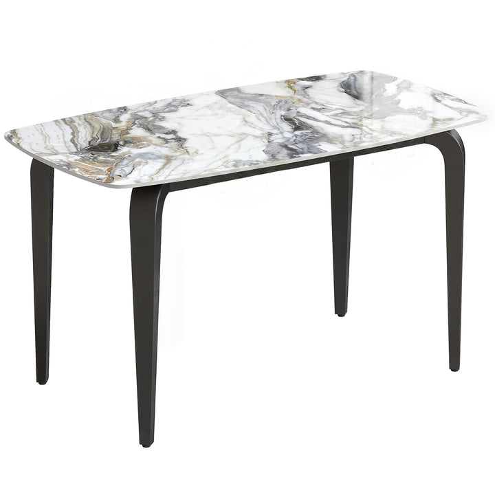 Dining Table for 4, Modern Kitchen Table with Sintered Stone Tabletop,