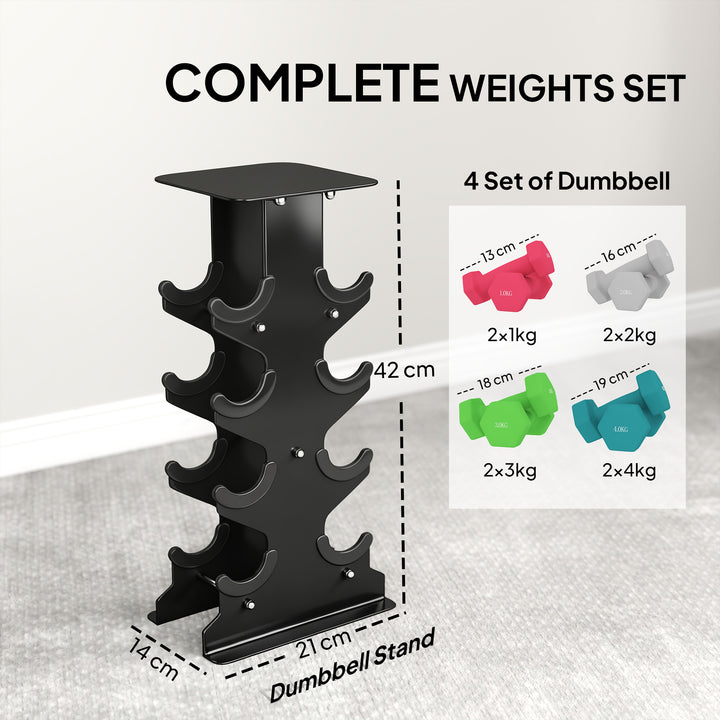 Hex Dumbbells Set with Dumbbell Rack, Hand Weights for Home Gym Streng