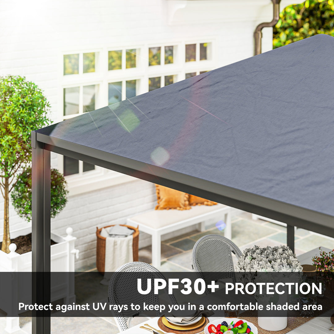 3 x 3 or 3 x 6m Garden Gazebo with Extendable Awning and Wheels, UPF30+ Outdoor Metal Gazebo Canopy Shelter for BBQ, Event, Party