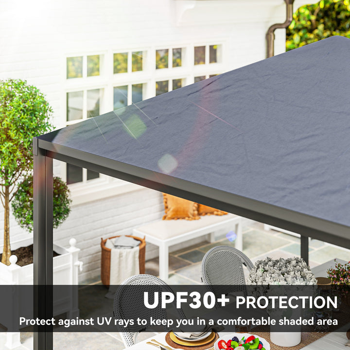 3 x 3 or 3 x 6m Garden Gazebo with Extendable Awning and Wheels, UPF30+ Outdoor Metal Gazebo Canopy Shelter for BBQ, Event, Party