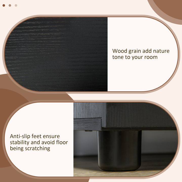 Two-Tier Locking Office Storage Cabinet - Black