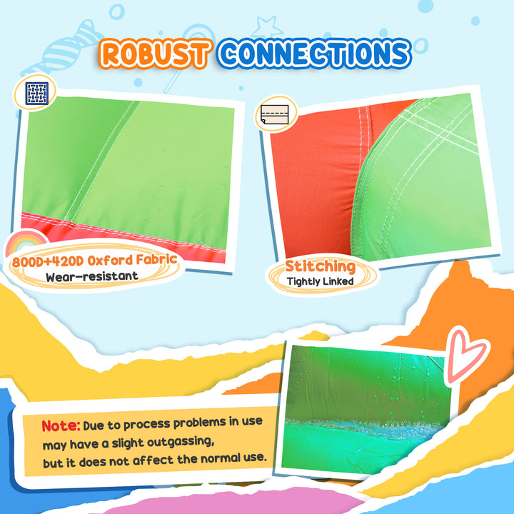 Kids Bounce Castle Inflatable Trampoline Slide Pool Basket for Kids Age 3-10, 3 x 2.75 x 2.1m
