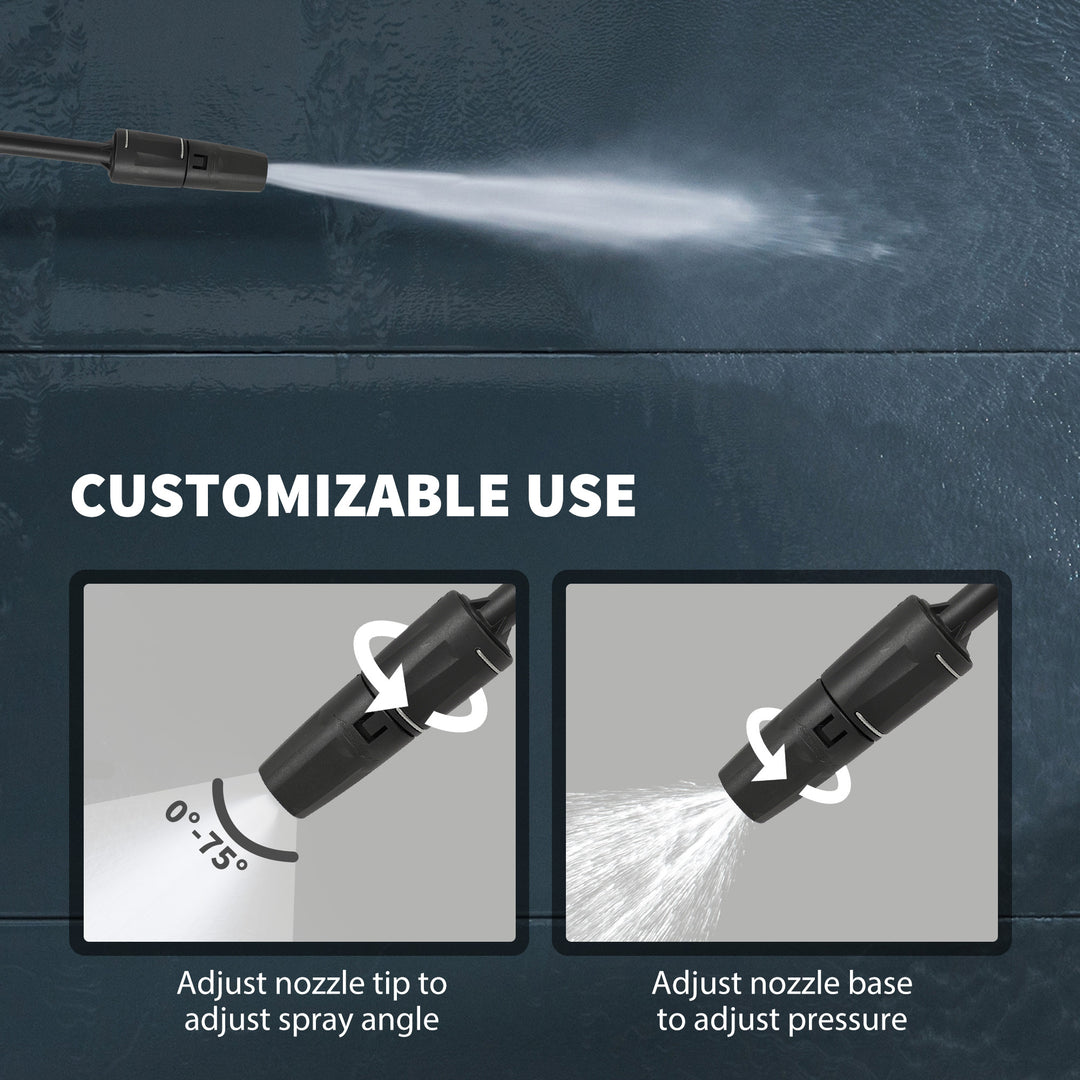 MCL 2200W High Pressure Washer, 170 Bar Pressure, 420 L/h Flow, Portable Electric Power Washer Jet Wash Cleaner with Adjustable Nozzle 6M Hose and Hose Reel for Home Patio Car Driveway