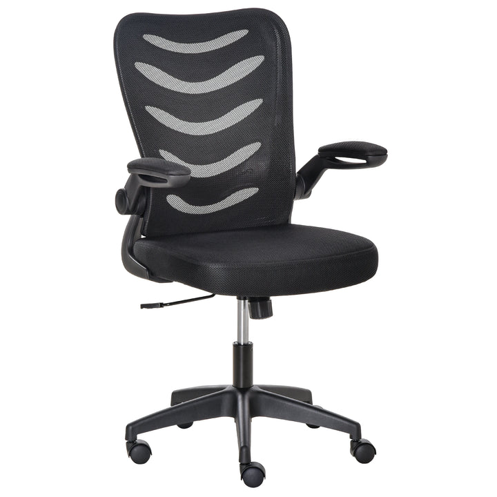 Vinsetto Mesh Swivel Chair for Home Task Desk Chair with Lumbar Back Support, Flip