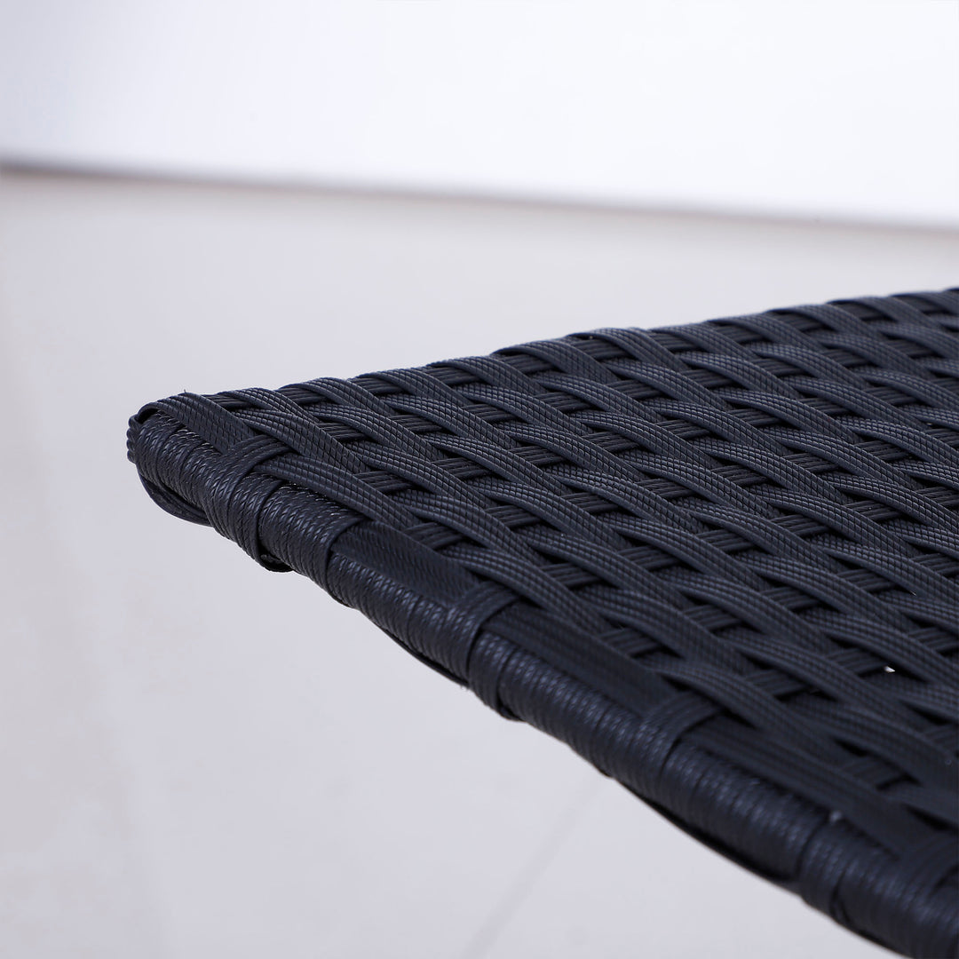 2-Seater Rattan Furniture Set-Black