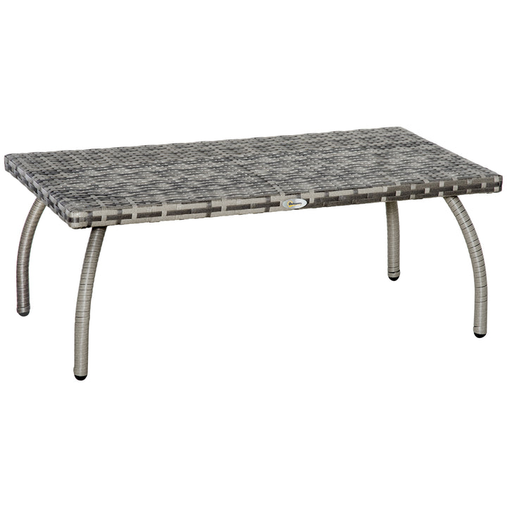 MCL PE Wicker Rattan Garden Coffee Table - Mixed Grey