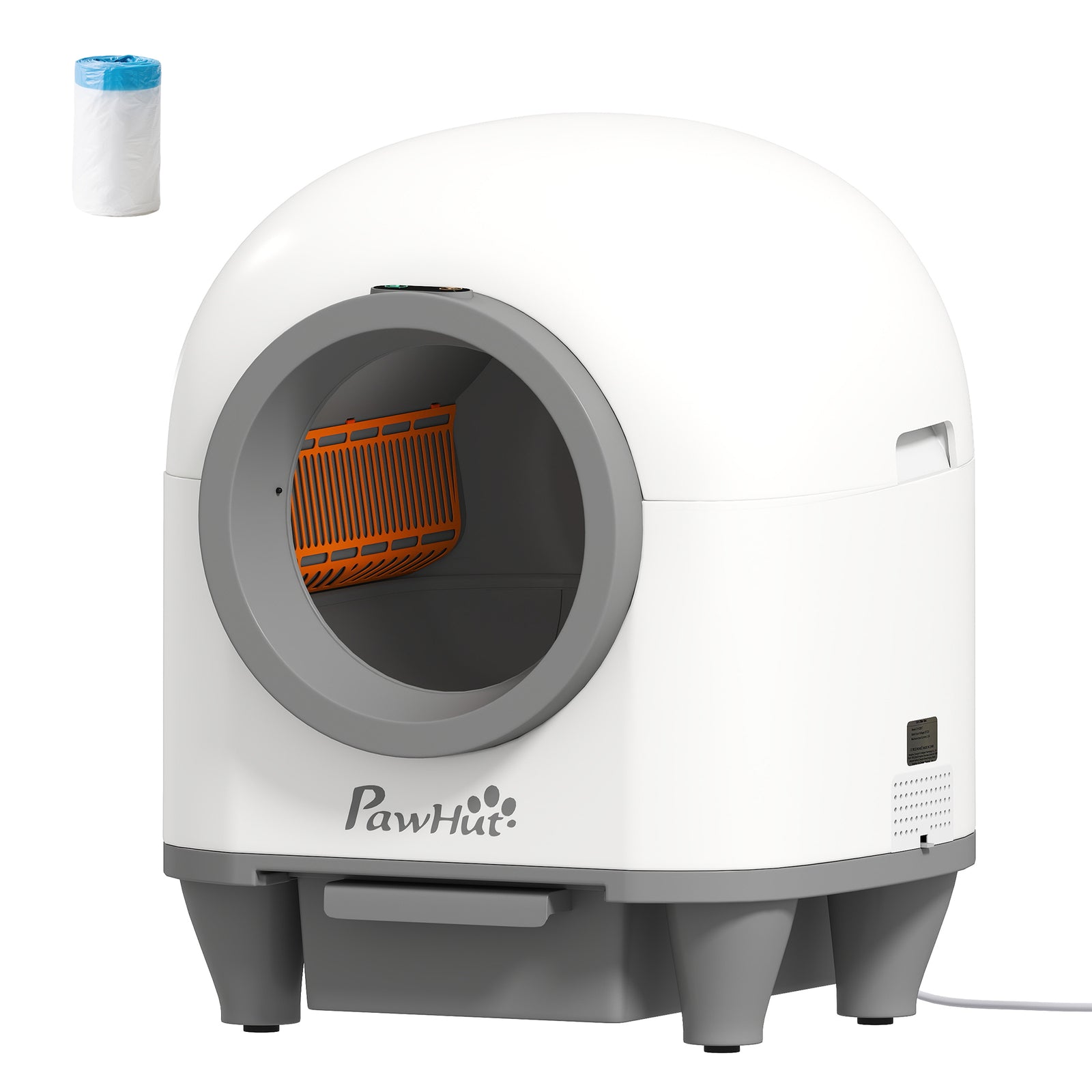 80L Extra Large Self Cleaning Cat Litter Tray with APP Control, Safety Protection, Odor Removal, Rubbish Bag for Multiple Kittens