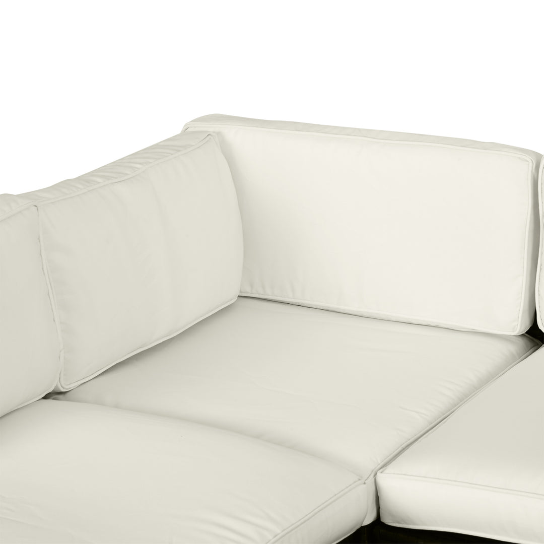 MCL Replacement Cushion Covers for Garden Sofa Set, Garden Rattan Sofa Cushion Polyester Cover Replacement Outdoor - No Cushion Included, Cream