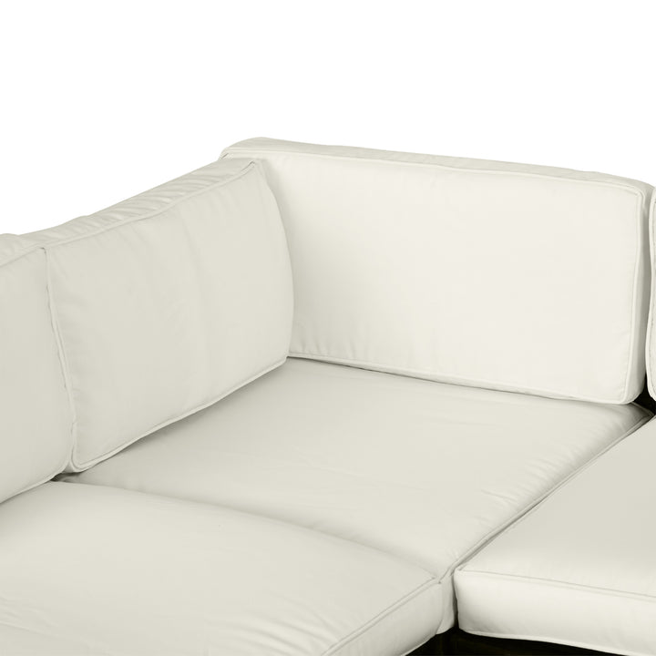 MCL Replacement Cushion Covers for Garden Sofa Set, Garden Rattan Sofa Cushion Polyester Cover Replacement Outdoor - No Cushion Included, Cream