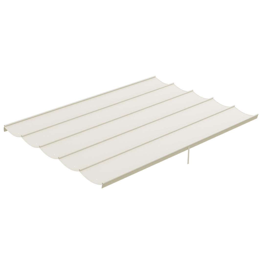 Retractable Pergola Shade Cover, Replacement Canopy for 4 x 3 (m) Pergola, Retractable Roof, Cream White