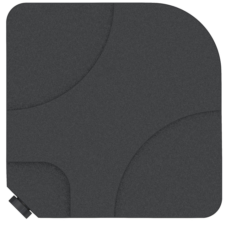 MCL 4 Pieces Parasol Base Stand Weights for Banana Hanging Cantilever Umbrella, Water and Sand Filled, Up to 72kg, Black